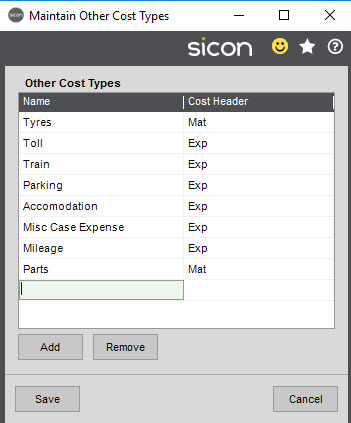 Sicon Service Help and User Guide - 4.16 Screen 1