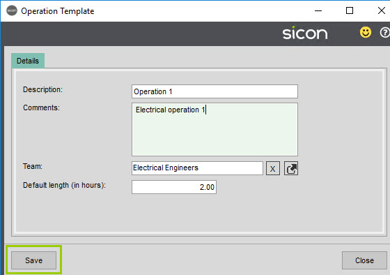 Sicon Service Help and User Guide - 4.26 screen 2