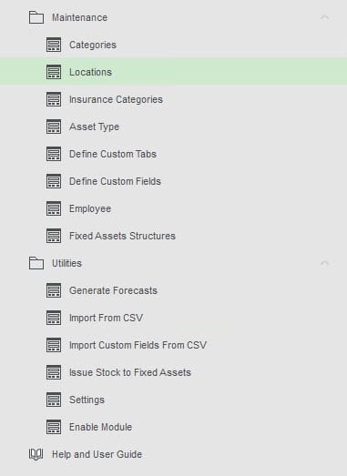 Sicon Fixed Assets Help and User Guide - FA Menu 2
