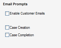 Service - Email prompts