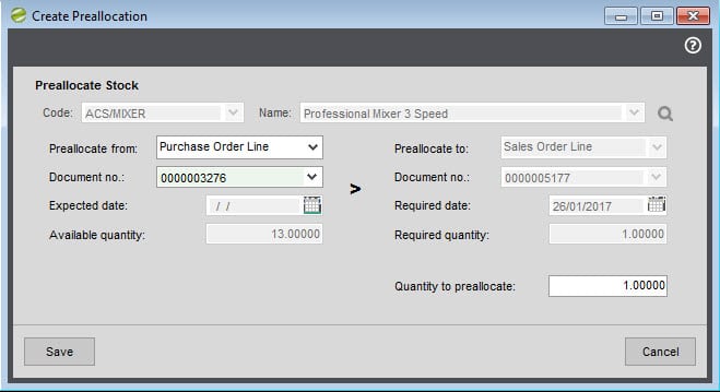 Sicon Distribution Manager Help and User Guide sop create preallocation