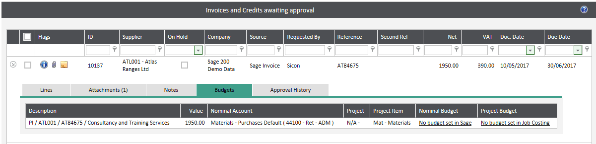 Sicon WAP Invoice Approval Help and User Guide - Approval Route