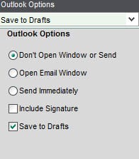 Sicon Documents Help and User Guide - 4.7 outlook options