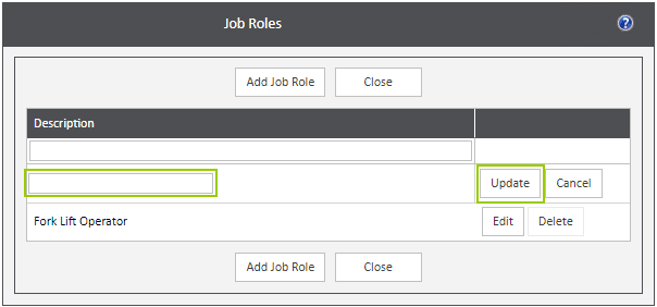 Sicon WAP Help and User Guide HR Module - Job Roles