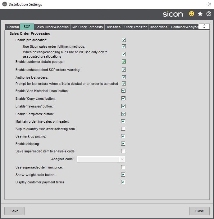Sicon Distribution Help and User Guide - Distribution HUG Section 9.1 Image 2