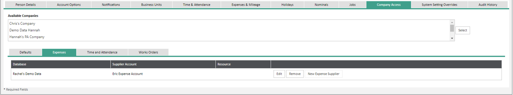 Sicon WAP Expenses Help and User Guide - Expenses HUG Section 22.7 Image 1