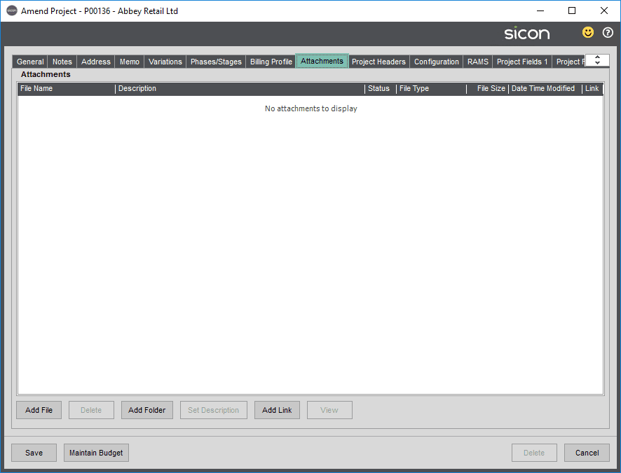 Sicon Projects Help and User Guide - SS3.1.7-1