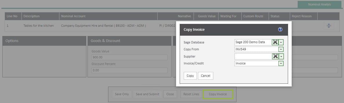 Sicon WAP Invoice Help and User Guide - Invoice HUG Section 10.7 Image 1