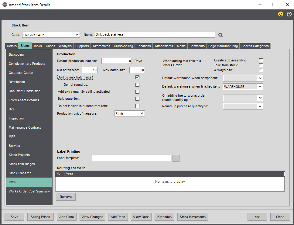 Sicon Material & Resource Planning Help and User Guide - Pic30