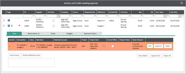 WAP Invoice Module Help and User Guide - Invoice HUG Section 17.2 Image 2