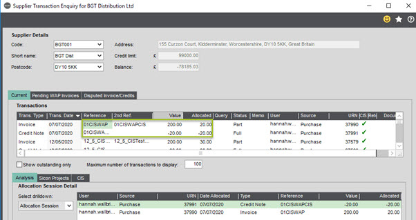 WAP Invoice Module Help and User Guide - Invoice HUG Section 17.4 Image 3