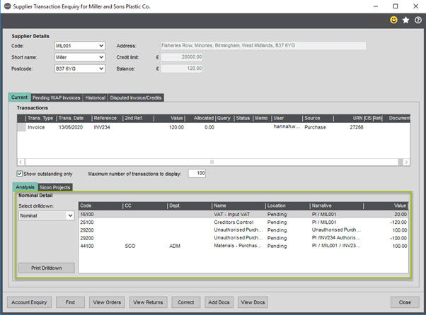 WAP Invoice Module Help and User Guide - Invoice HUG Section 4.2 Image 2