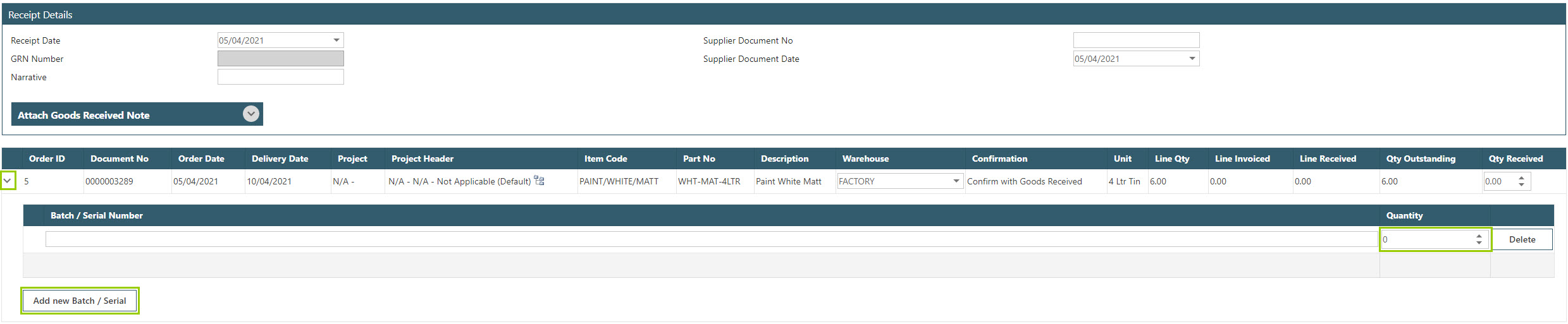 Sicon WAP Purchase Requisitions Help and User Guide - Requisition HUG Section 10.2 Image 1